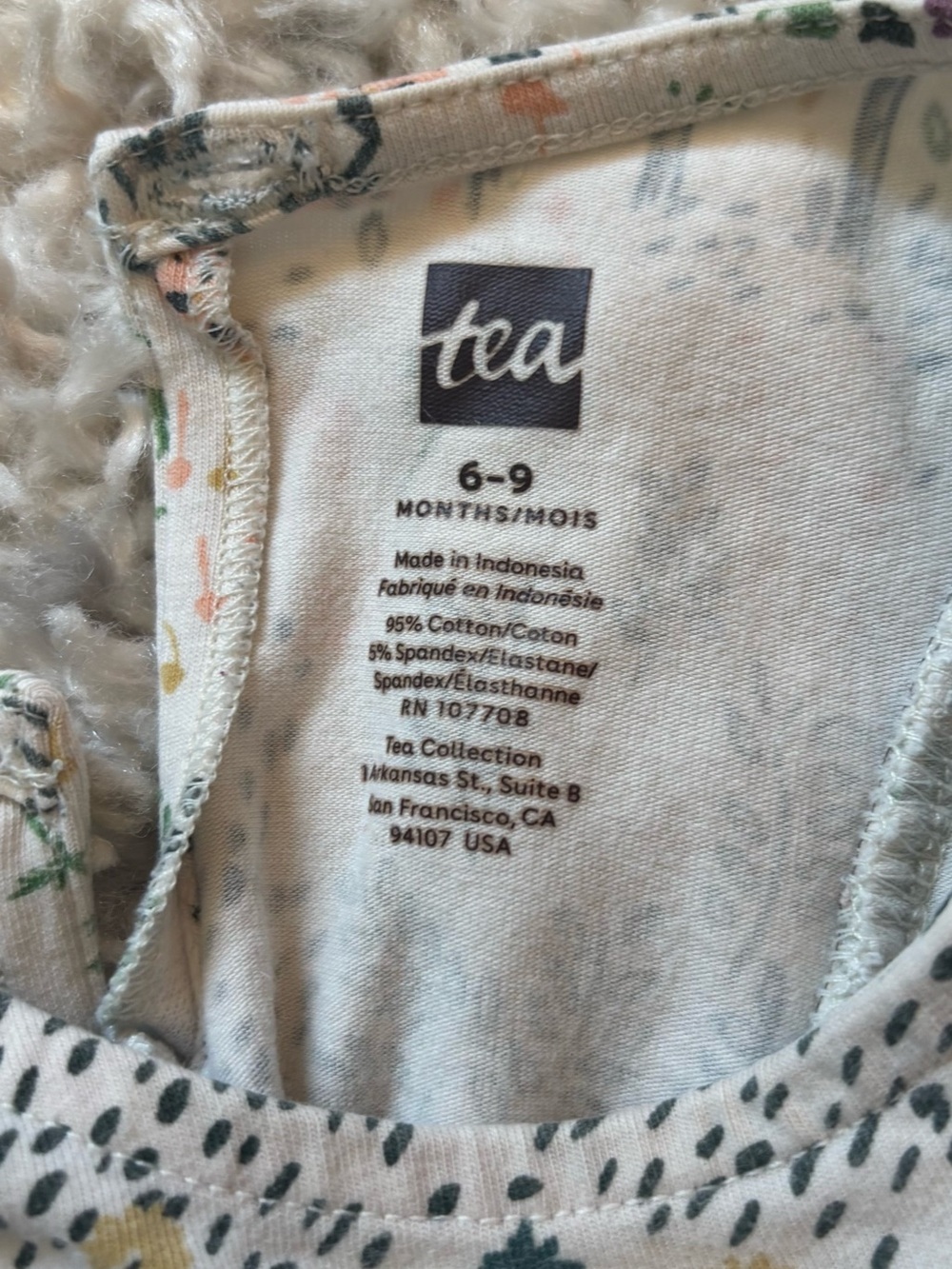 Tea Collection Long Sleeve Romper with Wildlife Print - Picture 4 of 5